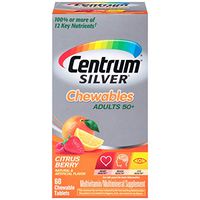 Centrum Silver Adult (60 Count) Complete Multivitamin / Multimineral Supplement Tablet, Vitamin D3, B Vitamins, Zinc, Age 50+