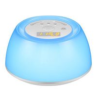 ORIA Wake Up Light, Beside Rechargeable Clock, 256R Sunrise Simulation Alarm Clock with Sunset Snooze Function, Touch Control Night Light for Bedroom, Playroom, Nursery, Babyroom