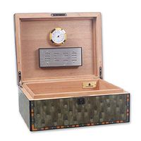 Cigar Humidor Desktop Cigar Humidor Cigar Case Cigar Box Cigar Travel Case Cedar Wood Cigar Humidor with Hygrometer Portable Holds 20-30 Cigars Size: 300240120mm(11.89.44.7in) Wood Lined