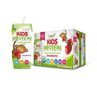 Orgain Organic Kids Protein Nutritional Shake, Strawberry - Great for Breakfast & Snacks, 21 Vitamins & Minerals, 10 Fruits & Vegetables, Gluten Free, Soy Free, Kosher, Non-GMO, 8.25 Ounce, 12 Count