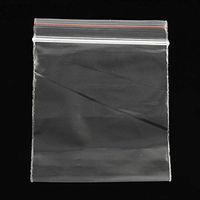 PH PandaHall 500pcs Clear Reclosable Ziplock Bags Red Top Seal Cellophane Zipper Bags for Candy Jewelry Crafts Storage 7x5cm