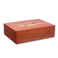 CCZXJH Cigar Humidor Desktop Portable Cigar Box Pine with Hygrometer and humidifier Travel humidor About 25 Wood Lined