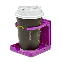 AdirMed Universal Drinking Cup Holder - for Any Kind of Strollers, Walkers, Bicycles, Wheelchairs, Rollator, Cane & Crutch (Purple)