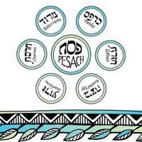 Passover Disposable Party Lunch Napkins Seder Plate Design (16 napkins)