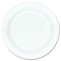 Dart 9PWCR 9 in White Unlaminated Foam Plate (Case of 500)