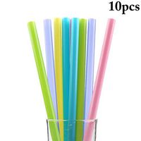 JUSTDOLIFE 10PCS Reusable Straw Creative Color Changing Party Drinking Straw