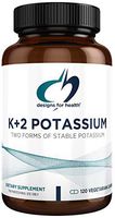 Health K+2 Potassium 2 Forms of Stable Potassium - 300mg Potassium Glycinate + Bicarbonate for Blood Pressure Support (120 Capsules) [Packing May Vary]