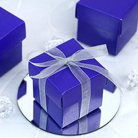 Efavormart 100 Boxes Purple 2 pcs Favor Boxes for Candy Treat Gift Wrap Box Party Favor Boxes for Bridal Shower Wedding Party
