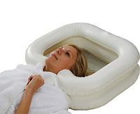 Portable Inflatable Shampoo Basin for Bedside and in Bed for Elderly, Disabled, Pregnant, Injured, Bedridden, Handicapped. Wash Hair in Bed Shampoo Bowl with Drain Tube Use for Washing Coloring Hair
