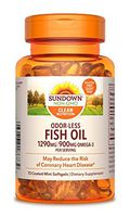Sundown Fish Oil Omega 3-1290 mg, 72 Odorless Coated Mini Softgels (Packaging May Vary) - 2-Pack