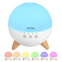 Homasy Essential Oil Diffuser, 420ml Cool Mist Diffuser, 4 Timer Settings, Auto Shut-Off，20dB Whisper-Quiet Aroma Diffuser for Bedroom, Office, Baby-White