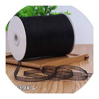 6mm 450Meters Organza Ribbons Wedding Christmas Valentine's Day Decoration Gift Wrapping Handmade DIY Fabric,Black