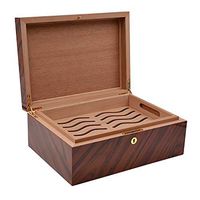 80-150 Sticks Large Capacity Natural Rosewood High Gloss Paint Cigar Moisturizing Wooden Box Cedar Wood