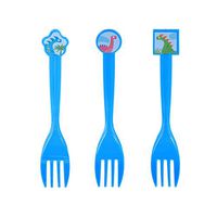 BESTONZON 10pcs Disposable Plastic Forks with Dinosaur Pattern Cute Utensils Cutlery Flatware for Travel BBQ Kids Birthday Party Supplies