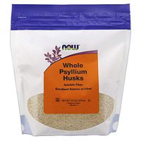 NOW  Psyllium Husks Whole, 16-Ounce(Packaging may vary)
