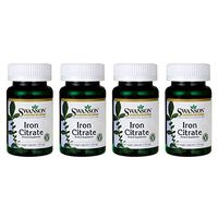 Swanson Iron Citrate 25 Milligrams 60 Veg Capsules (4 Pack)