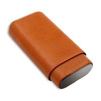 Genuine Leather Cigar Humidor Accessories Travel Portable Waterproof Handmade Multi-Color Optional Humidifier Personalized Desktop Retractable Luxury Premium Accommodate 3 Cigar Box