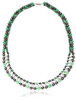 Elegant Womens Hematite Magnetic Therapy Necklace with Healing Stones Pain Relief for Neck Arthritis Migraine Headaches Shoulders and Back (Regular, Green Aventurine)