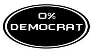 0% Democrat - Vinyl Decal Sticker | Multiple Colors | 5.5" W X 2.7" H | Black HGC1470