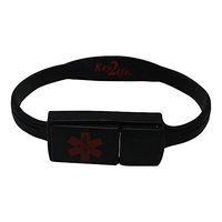 Silicone Hypo Allergenic EMR Bracelet by Key2Life Color Black