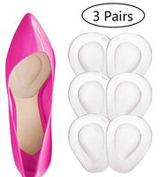 Ball of Foot Cushions for Women High Heel - 3 Pairs - Soft Gel Insole Metatarsal Pads Shoe Inserts - Mortons Neuroma Callus Metatarsal Foot Pain Relief Bunion Forefoot Cushioning (Transparent)