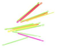 Perfect Stix Neon Concession Spoon Straw, Plastic Wrapped, Assorted Colors, 8" Length (Pack of 200)