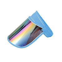 CONSTR Multifunctional Anti Dustproof Face Cover Mask Hap,Unisex Iridescent Protective Mirrored Outdoor Sport Travel Anti-UV Sun Visor Hat Sky Blue