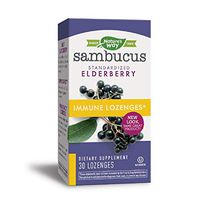 Nature's Way Sambucus Immune Elderberry Lozenges, Herbal Supplements with Echinacea, Zinc, and Vitamin C, Gluten Free, Vegetarian, 30 Count (Packaging May Vary)