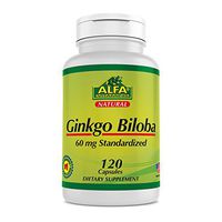 Alfa Vitamins Ginkgo Biloba 60 Mg Nutrition Supplement, 120 Count