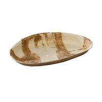Palm Leaf Egg Shaped Plate (Case of 10), PacknWood - Eco-Friendly Compostable Wooden Disposable Plates (10.2" x 6.3" x 2") PK210BBAEG26