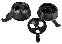 Nerien 2 Pcs Double Handle Charcoal Tray Charcoal Bowl Easy Replace Charcoal Fast Cleaning Charcoal Holder Accessory (Black)