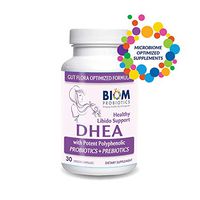 Biom High Potency DHEA (100mg)- Gut microbiome optimized formula for Boosting Lean Muscle Mass, Balancing Hormone Levels, Restoring Youthful Energy Levels, and Promoting Healthy Aging in Men and Women