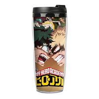 Apehuyuan My Hero Academia Plastic Cup, Anime Water Bottle with Sealed Lid for Home, School, Traveling(H01)