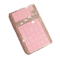 Lzttyee Creative Women Diamond Portable Pocket Carrying Cigarette Box Case for Holds 20 Regular Size Cigarettes (Pink)