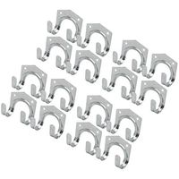 TOMYEUS 16 Pieces Wall Mount Device Holder with T-Handle Garden Tools Sheet Steel