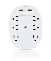 360 Electrical 360304 Studio3.4 Surge Protector Wall Tap with 6 Outlets 3.4 Amp/17W USB Charging