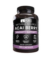Acai Berry Extract, 365 Capsules, 3-Month Supply, No Magnesium Filler, Potent Antioxidant, Gluten-Free, USA-Made, 1800 mg of Acai Berry Extract per Serving