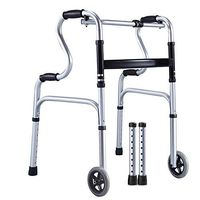Goquik Folding Walker Assisted Walking Pulley Four-Legged Elderly Lightweight Aluminum Walker