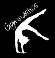 Chase Grace Studio Gymnastics Gymnast Sports Vinyl Decal Sticker|White|Cars Trucks Vans SUV Laptops Wall Art|5.5" X 5.5"|CGS287