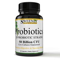 Premium Grade Probiotic 50 Billion for Men and Women, Live Cultures, Promotes Digestive & Immune Health - Shelf Life Guaranteed