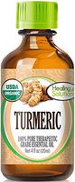 Organic Turmeric Essential Oil (100% Pure - USDA Certified Organic) Best Therapeutic Grade Essential Oil - 120ml