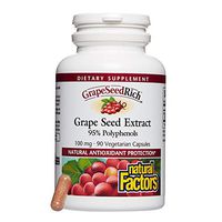 GrapeSeedRich by Natural Factors, Grape Seed Extract, Antioxidant Support for Healthy Inflammatory Response, 90 capsules (90 servings)