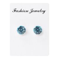 RingBuu 1 Pair Weight Loss Earrings Healthy Stimulating Acupoints Stud Magnetic Therapy (Acid Blue)