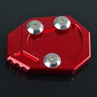 Frames & Fittings Motorbike Kickstand Foot Side Stand Extension Pad Support Plate for Yamaha YZF R1 YZF1000 2009 2010 2011 2012 2013 2014 2015 - (Color: Red)