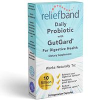 Reliefband Daily Probiotic w/GutGard - 10 Billion CFU Blend for Women, Men, Adults - Natural, Shelf-Stable Dietary Supplement - Organically Restore and Manage Gut Health (30 Capsules)