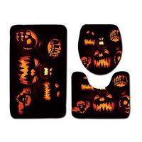 BIN Halloween Series Toilet Toilet Three-Piece Toilet Anti-Slip Carpet 4575,C