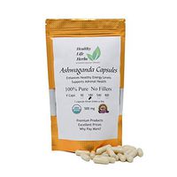 Ashwagandha Capsules 500 mg 90 > 800 ct - Certified USDA Organic (90 ct)
