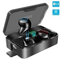 Bluetooth Wireless Earbuds, KUNGIX Bluetooth Headphones, 3000mAh Sweatproof 90H Playtime Noise Cancelling Mini Earbuds, Deep Bass 3D Stereo Sound Earphones with Built-in Mic Earbuds for Android Iphone
