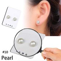 HELLOYOUNG 1 Pair Earrings Healthy Stimulating Acupoints Stud Magnetic Health Care Tool Other (Wellness & Relaxation) (10 Pearl)