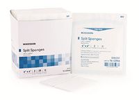 McKesson - I.V. / Drain Split Dressing McKesson Poly / Rayon Blend 4 X 4 Inch Square Sterile - 25 Two-Packs (50 Total)